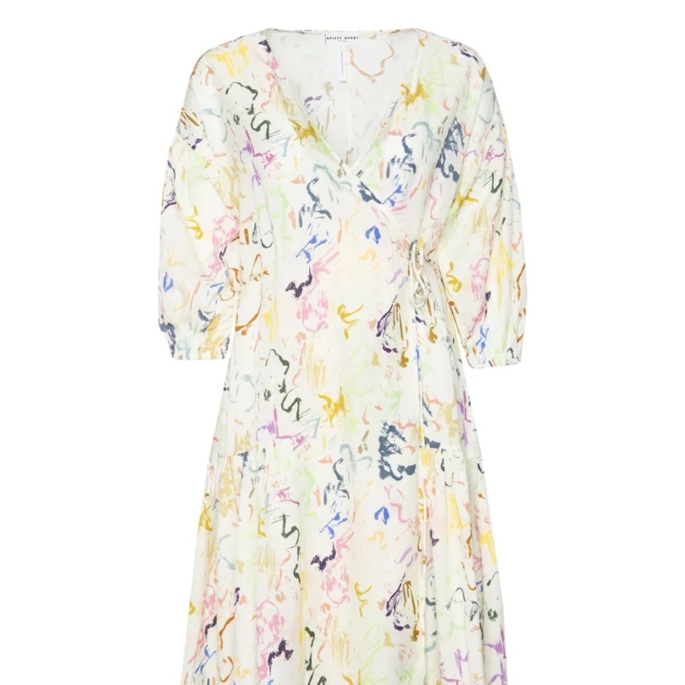 Apiece Apart Ile Dress in Brushstroke Floral